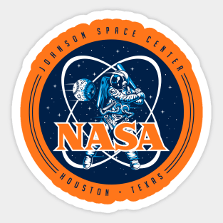 Retro NASA Astros Logo - Navy Blue Version Sticker